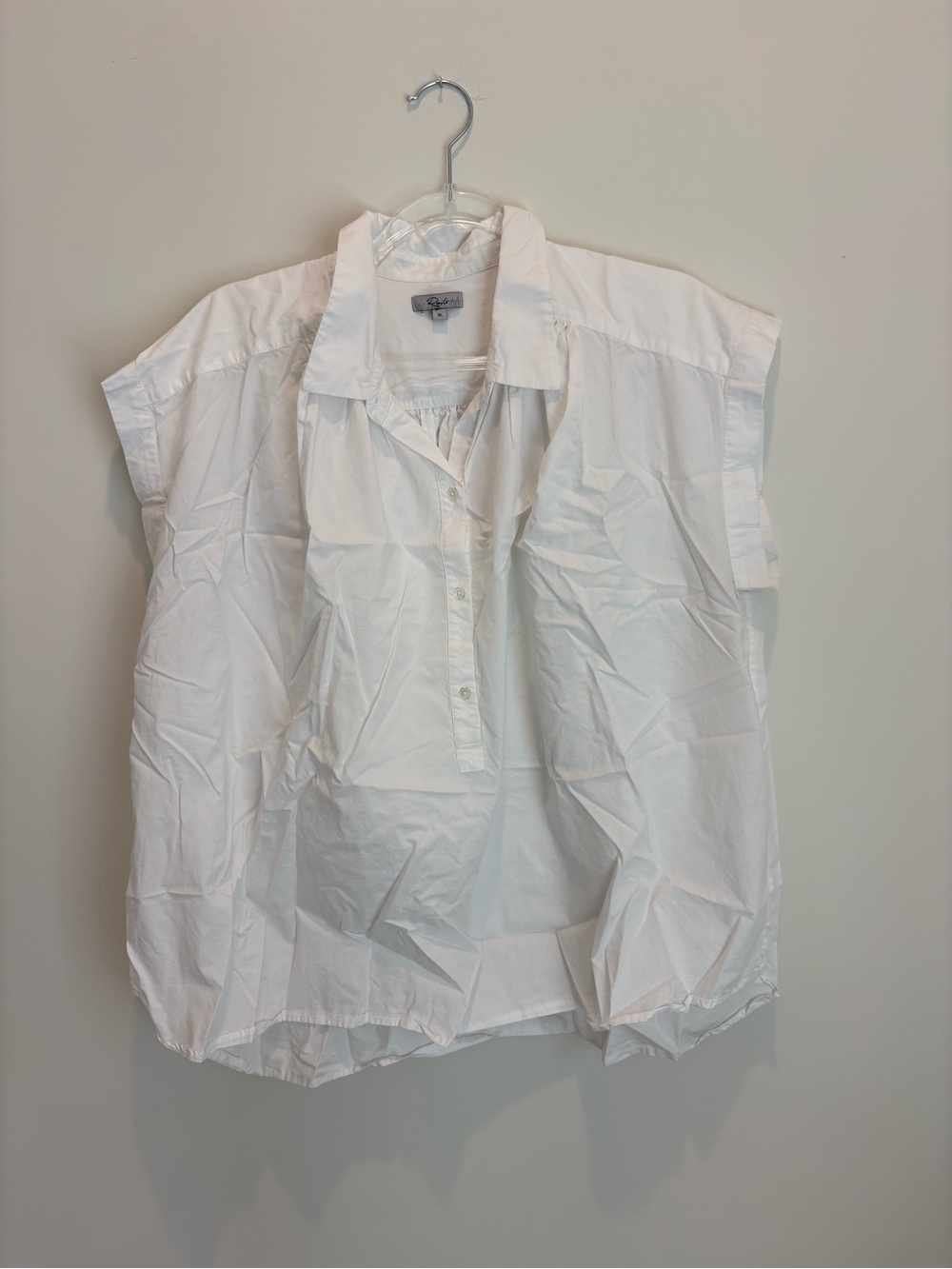 Rails White Short-Sleeve Button Down Shirt